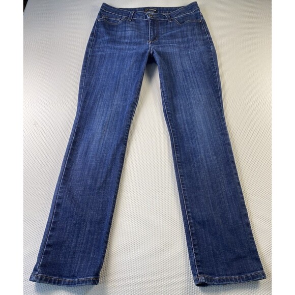 Lee Denim Jeans Medium Wash Regular Fit Straight Leg Mid Rise Women’s Size 12 - Picture 1 of 10